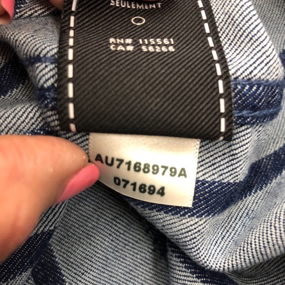 NWT 7 for all mankind strip denim dress - Picture 8 of 8